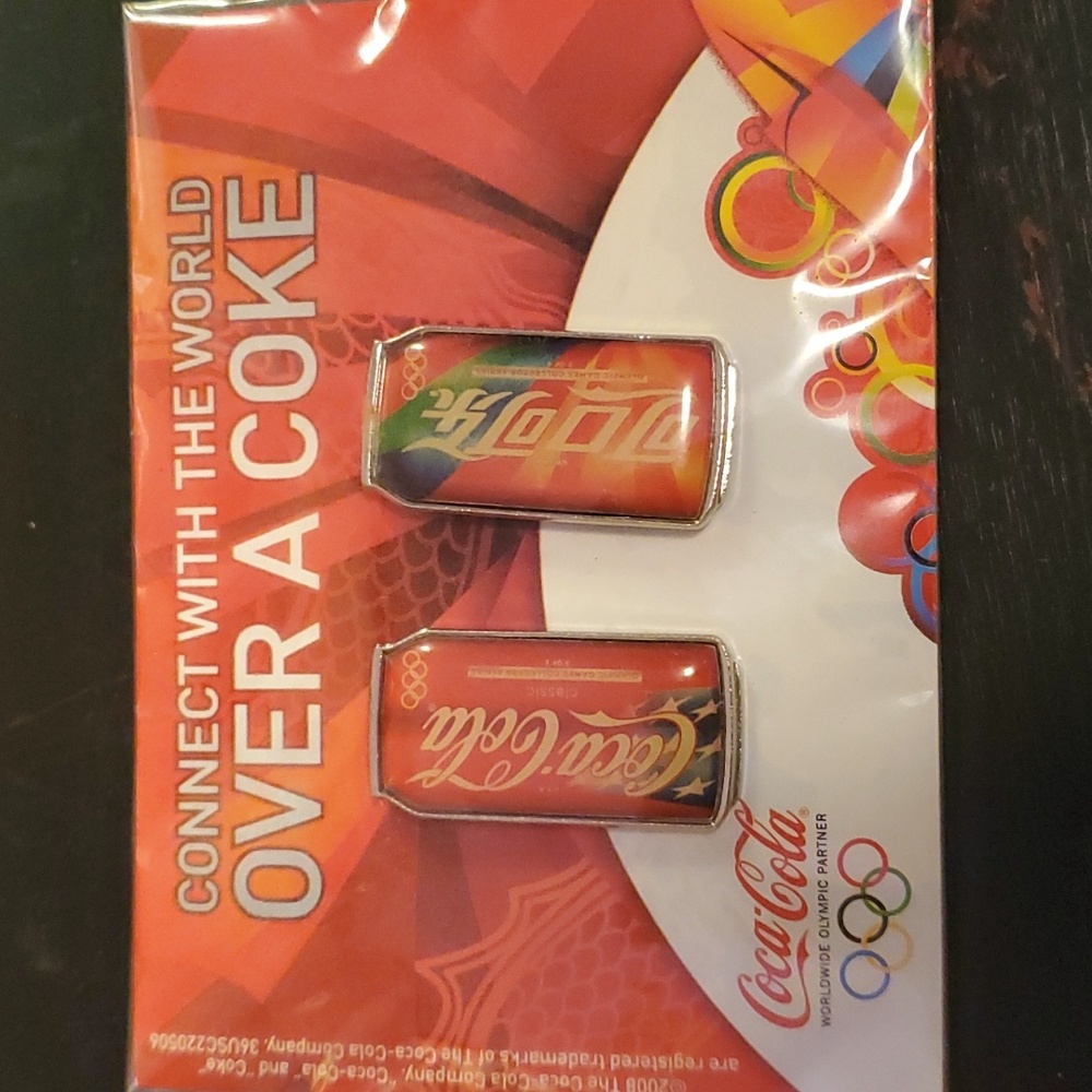 2008 Olympics Coca Cola Lapel Pins